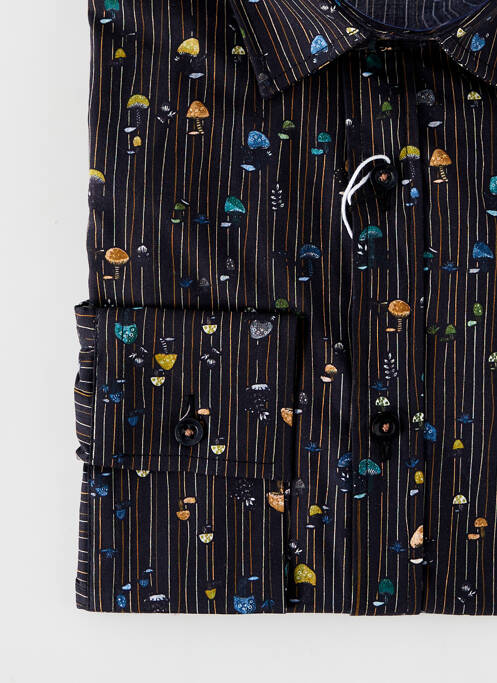 Chemise manches longues noir LA CIBLE ROUGE pour homme