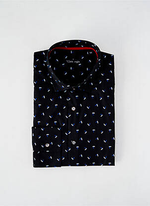 Chemise manches longues imprimé fantaisie noir LA CIBLE ROUGE homme