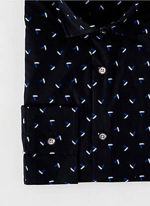 Chemise manches longues imprimé fantaisie noir LA CIBLE ROUGE homme