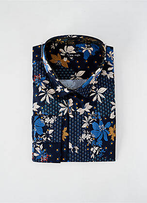 Chemise manches longues tissage popeline bleu LA CIBLE ROUGE homme