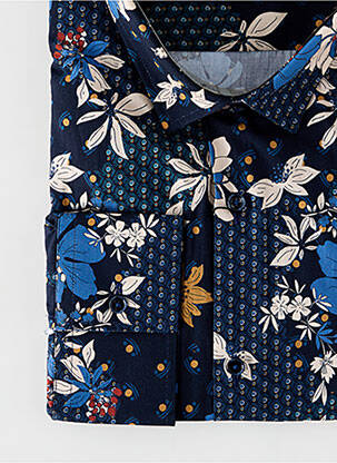 Chemise manches longues tissage popeline bleu LA CIBLE ROUGE homme