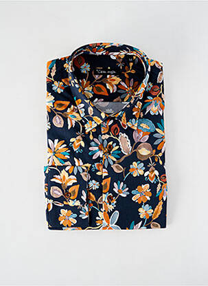 Chemise manches longues tissage popeline bleu LA CIBLE ROUGE homme