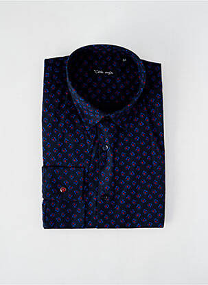 Chemise manches longues imprimé fantaisie bleu LA CIBLE ROUGE homme