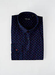Chemise manches longues imprimé fantaisie bleu LA CIBLE ROUGE homme