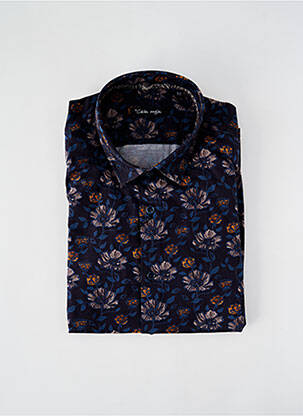 Chemise manches longues coupe droite bleu LA CIBLE ROUGE homme