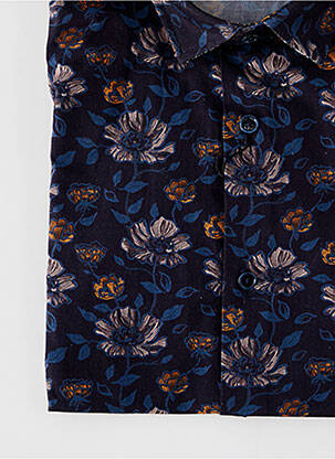 Chemise manches longues coupe droite bleu LA CIBLE ROUGE homme