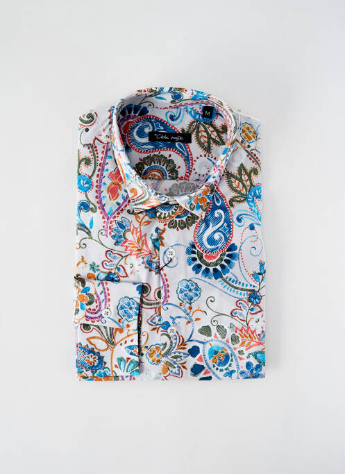 Chemise manches longues tissage popeline blanc LA CIBLE ROUGE homme