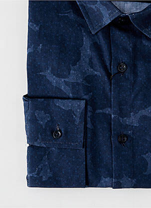 Chemise manches longues imprimé fantaisie bleu LA CIBLE ROUGE homme