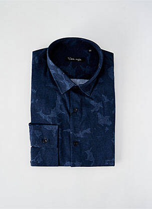 Chemise manches longues bleu LA CIBLE ROUGE pour homme