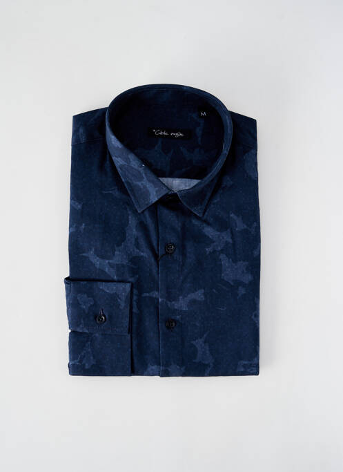 Chemise manches longues bleu LA CIBLE ROUGE pour homme