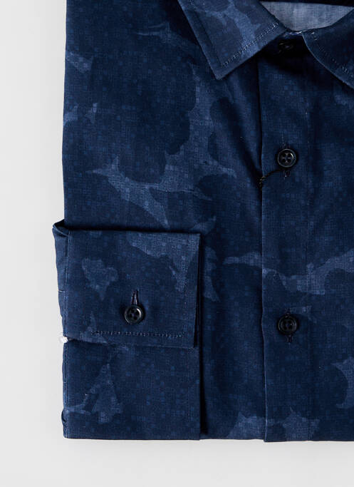 Chemise manches longues bleu LA CIBLE ROUGE pour homme