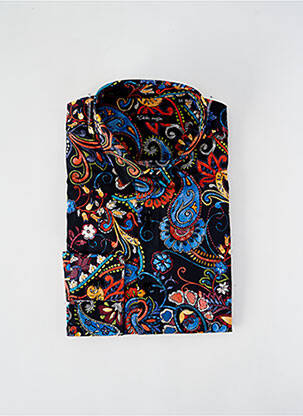 Chemise manches longues imprimé fantaisie noir LA CIBLE ROUGE homme