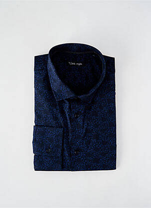 Chemise manches longues imprimé fantaisie bleu LA CIBLE ROUGE homme