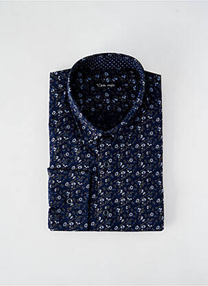 Chemise manches longues coupe droite bleu LA CIBLE ROUGE homme