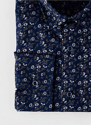 Chemise manches longues coupe droite bleu LA CIBLE ROUGE homme