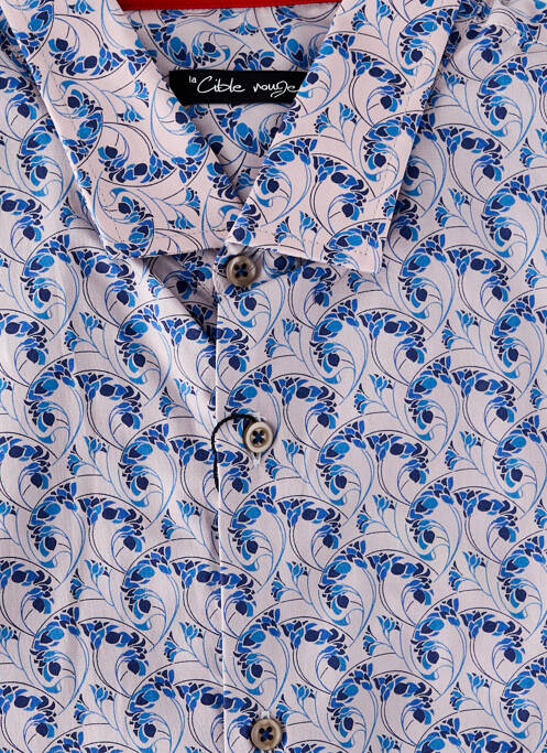 Chemise manches longues rose LA CIBLE ROUGE pour homme