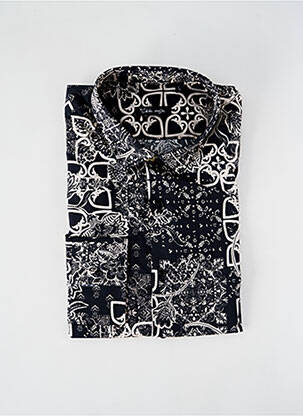 Chemise manches longues imprimé fantaisie noir LA CIBLE ROUGE homme