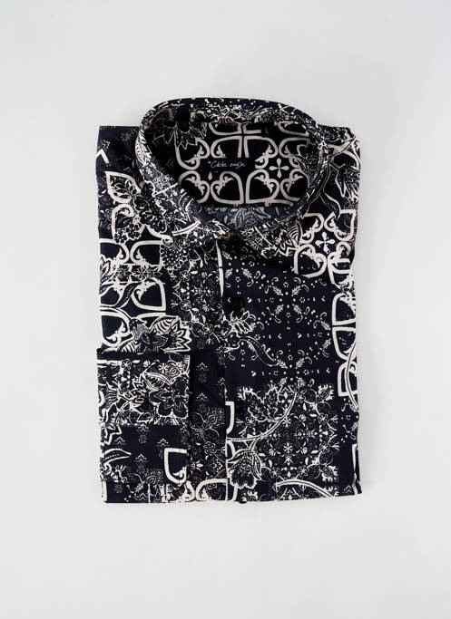Chemise manches longues imprimé fantaisie noir LA CIBLE ROUGE homme