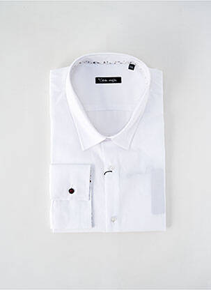Chemise manches longues coupe droite blanc LA CIBLE ROUGE homme