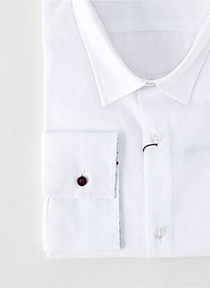 Chemise manches longues coupe droite blanc LA CIBLE ROUGE homme