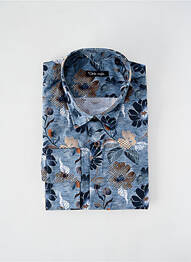Chemise manches longues coupe droite bleu LA CIBLE ROUGE homme