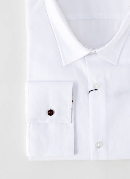 Chemise manches longues coupe droite blanc LA CIBLE ROUGE homme
