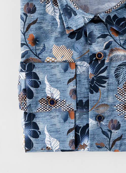 Chemise manches longues bleu LA CIBLE ROUGE pour homme