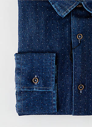 Chemise manches longues coupe droite bleu LA CIBLE ROUGE homme