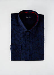 Chemise manches longues imprimé fantaisie bleu LA CIBLE ROUGE homme