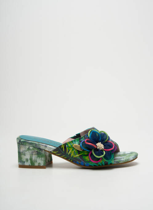 Mules/Sabots vert LAURA VITA pour femme