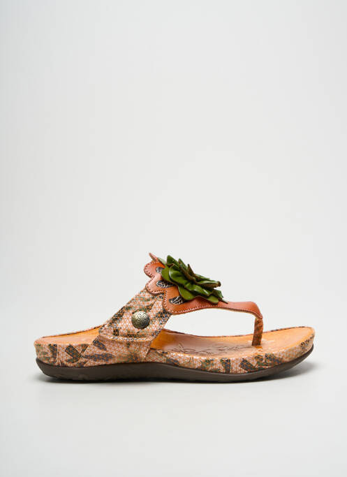 Tongs orange LAURA VITA pour femme