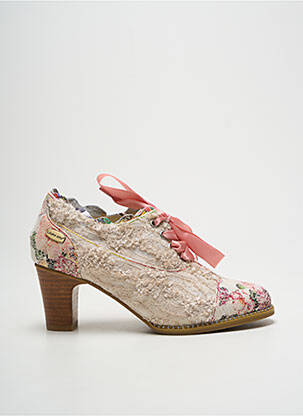Derbies impression talon de 4 à 6cm beige LAURA VITA femme