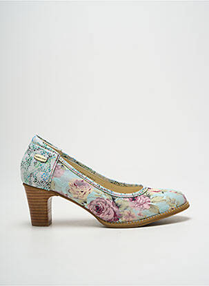 Ballerines impression talon de 4 à 6cm bleu LAURA VITA femme