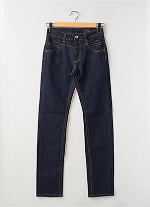 Jeans coupe droite fermeture zippée sous rabat boutonné taille normale bleu LA CIBLE ROUGE homme