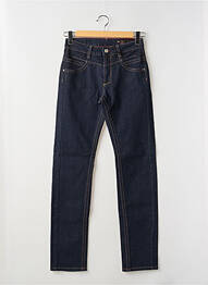 Jeans coupe droite fermeture zippée sous rabat boutonné taille normale bleu LA CIBLE ROUGE homme
