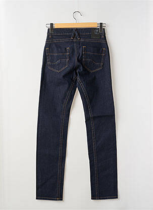 Jeans coupe droite fermeture zippée sous rabat boutonné taille normale bleu LA CIBLE ROUGE homme