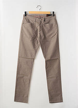 Pantalon droit stretch taille normale marron LA CIBLE ROUGE homme