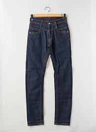 Jeans coupe droite fermeture zippée sous rabat boutonné taille normale bleu LA CIBLE ROUGE homme