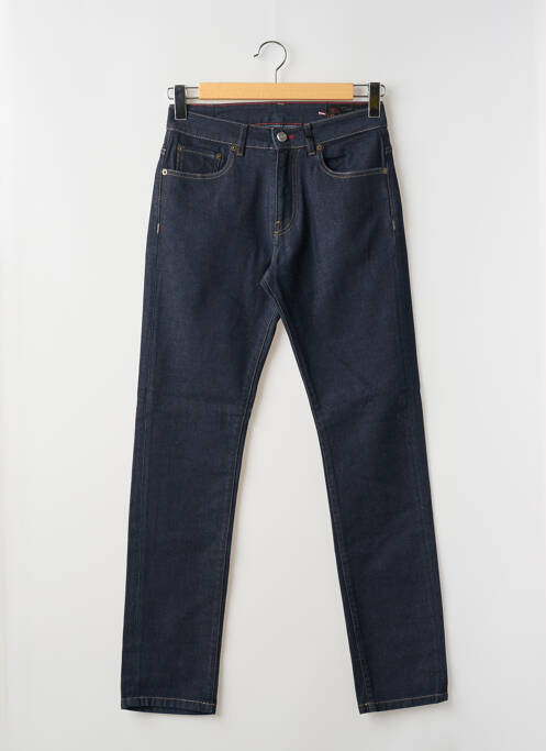 Jeans coupe droite fermeture zippée sous rabat boutonné taille normale bleu LA CIBLE ROUGE homme
