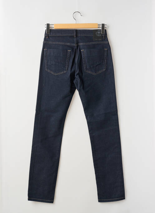 Jeans coupe droite fermeture zippée sous rabat boutonné taille normale bleu LA CIBLE ROUGE homme