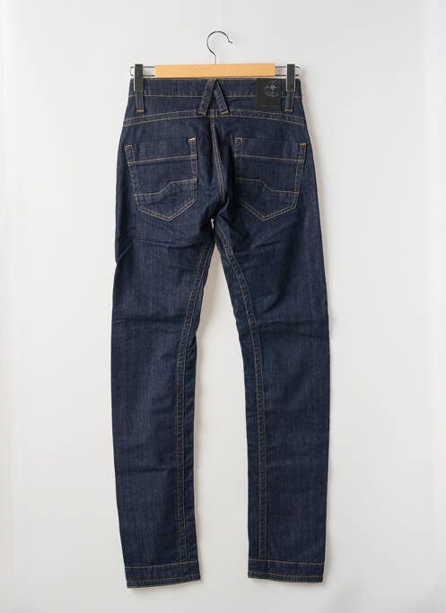 Jeans coupe droite fermeture zippée sous rabat boutonné taille normale bleu LA CIBLE ROUGE homme