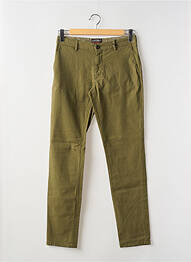 Pantalon chino stretch taille normale vert LA CIBLE ROUGE homme