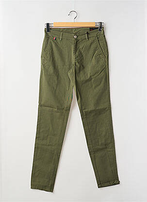 Pantalon chino stretch taille normale vert LA CIBLE ROUGE homme
