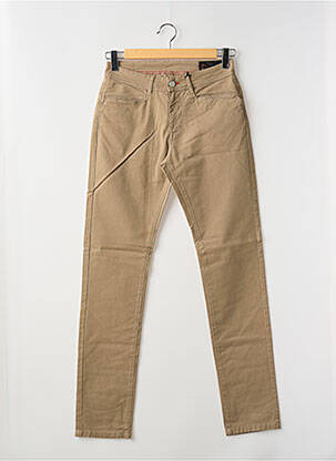 Pantalon chino stretch taille normale beige LA CIBLE ROUGE homme