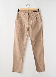 Pantalon chino stretch taille normale marron LA CIBLE ROUGE homme