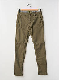 Pantalon chino stretch taille normale vert LA CIBLE ROUGE homme