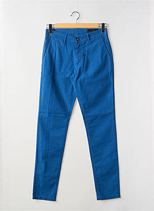 Pantalon chino stretch taille normale bleu LA CIBLE ROUGE homme