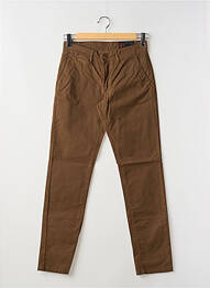 Pantalon chino stretch taille normale marron LA CIBLE ROUGE homme