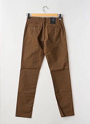 Pantalon chino stretch taille normale marron LA CIBLE ROUGE homme
