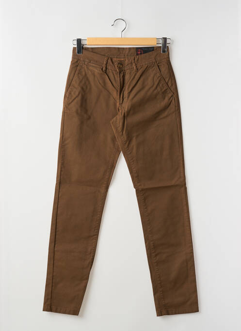 Pantalon chino marron LA CIBLE ROUGE pour homme